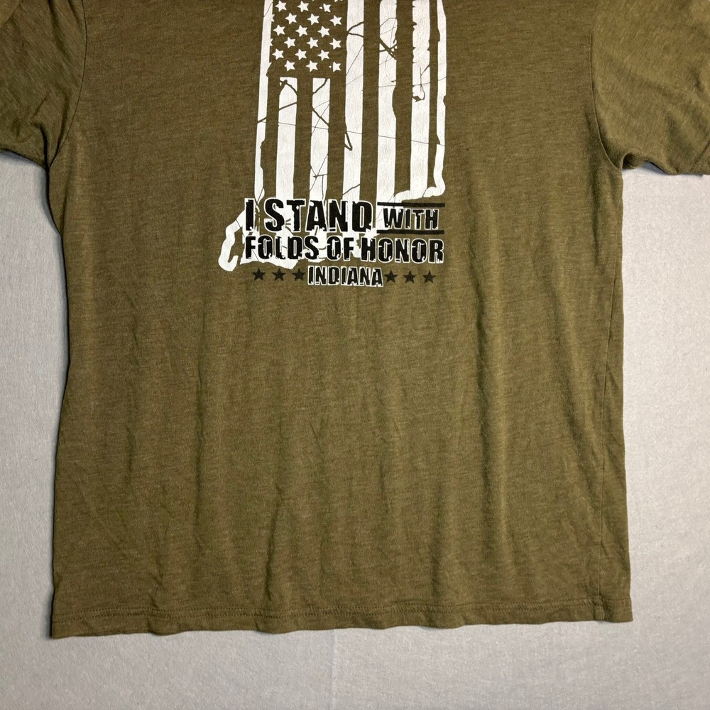 Next Level Folds of Honor Indiana Tri-Blend T-Shirt Men's XL Olive - Picture 15 of 16
